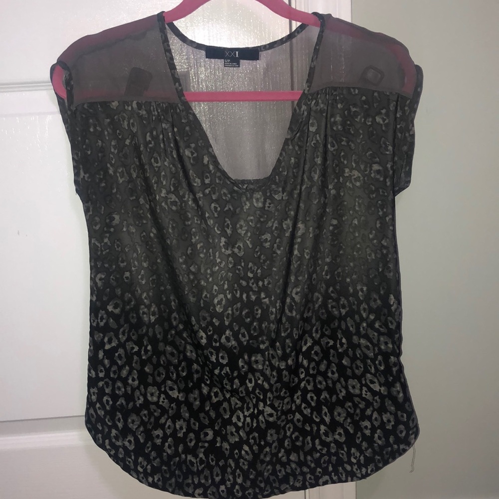 Cheetah print blouse